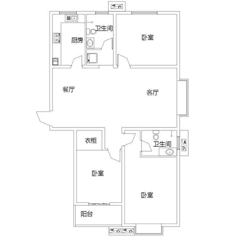 A戶型 3室2廳 155㎡