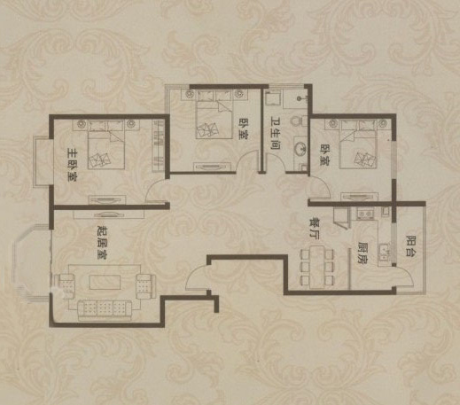 135㎡ 3室2廳