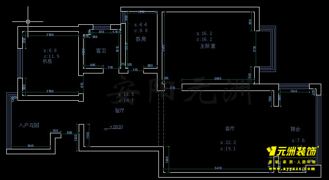 2室2廳1廚1衛(wèi)